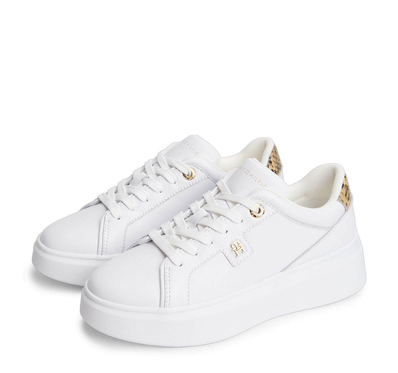 Γυναικεία Δερμάτινα Sneakers Λευκά Tommy Hilfiger FW0FW09456-YBS