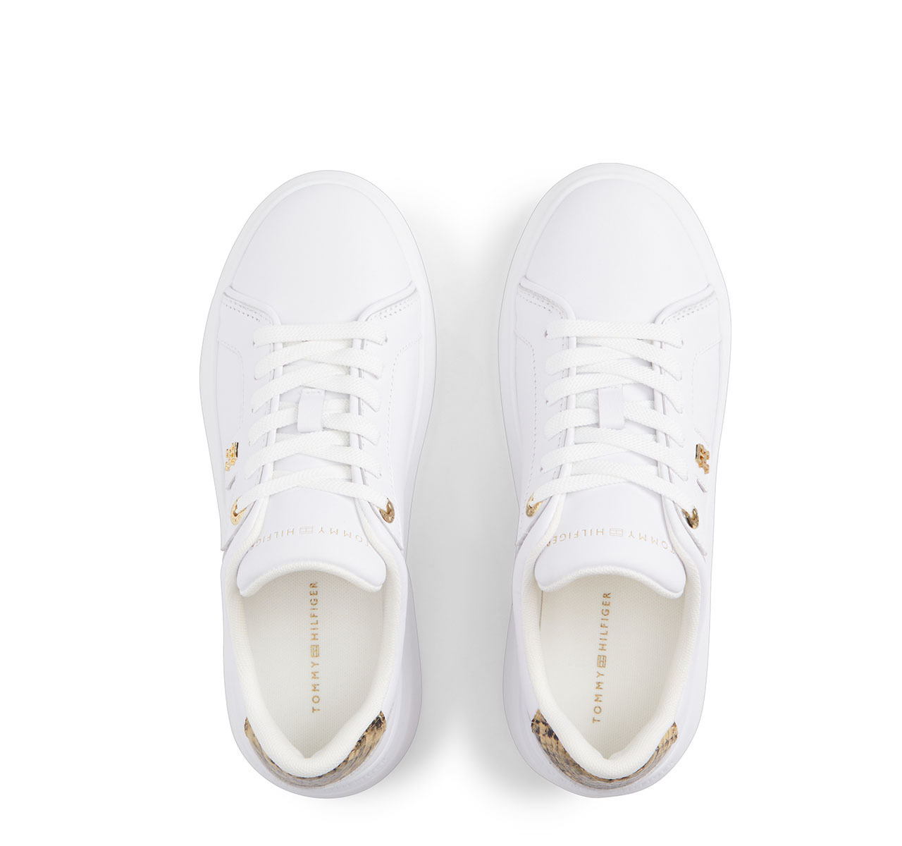 Γυναικεία Δερμάτινα Sneakers Λευκά Tommy Hilfiger FW0FW09456-YBS