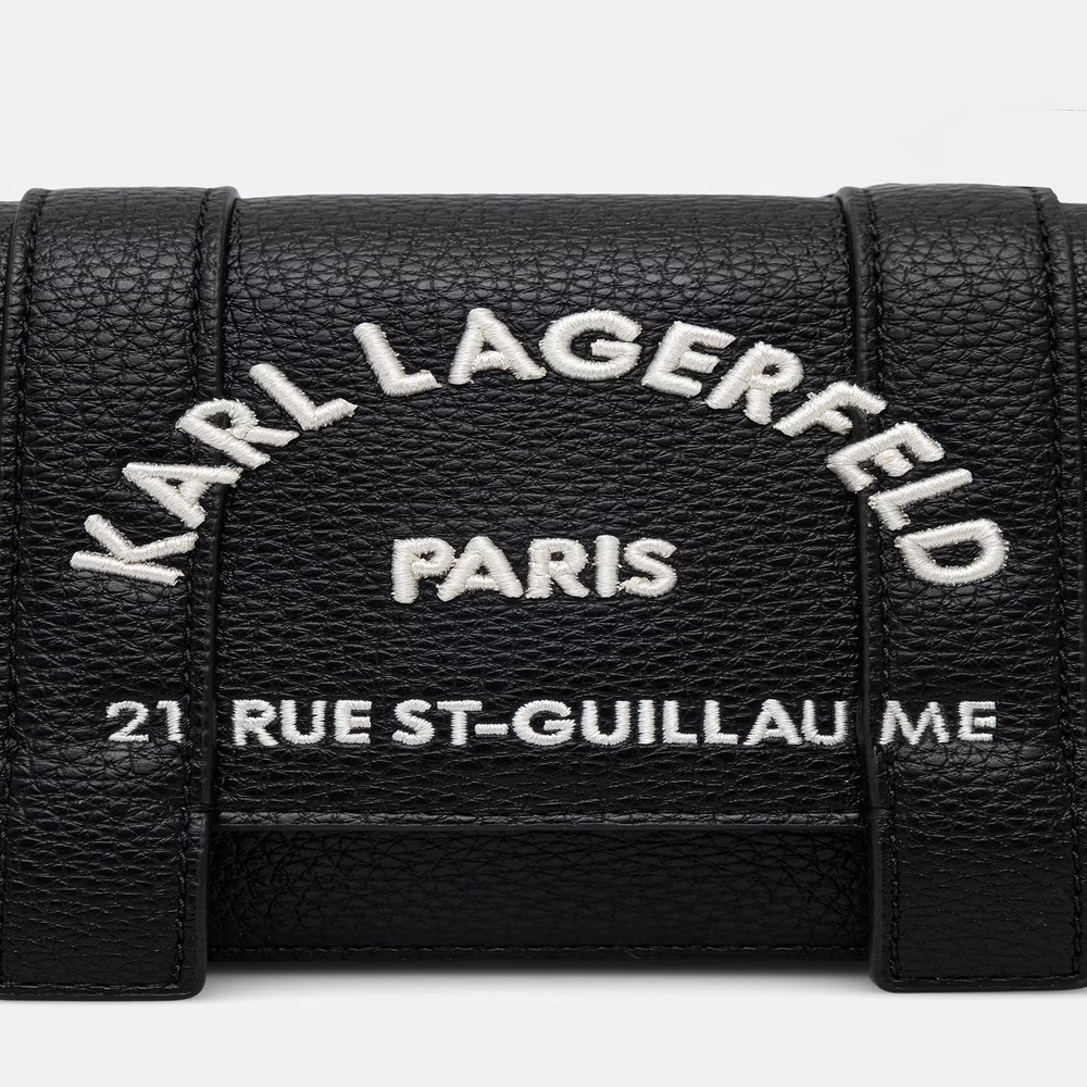 Γυναικεία K/Rsg Mini Flap Τσάντα Χιαστί Μαύρη Karl Lagerfeld B3W30342-101 White/Black