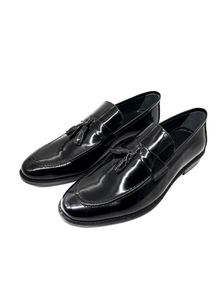 Men's Black Shiny Leather Loafer Diadoch B1716-BLACK