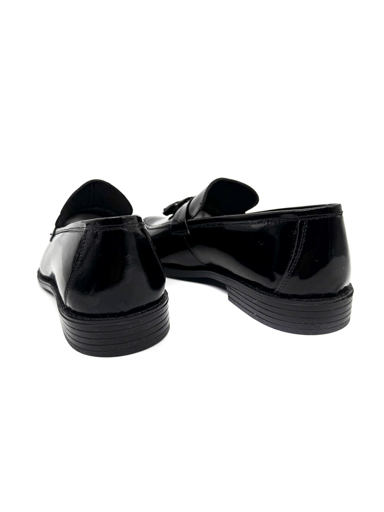 Men's Black Shiny Leather Loafer Diadoch B1716-BLACK