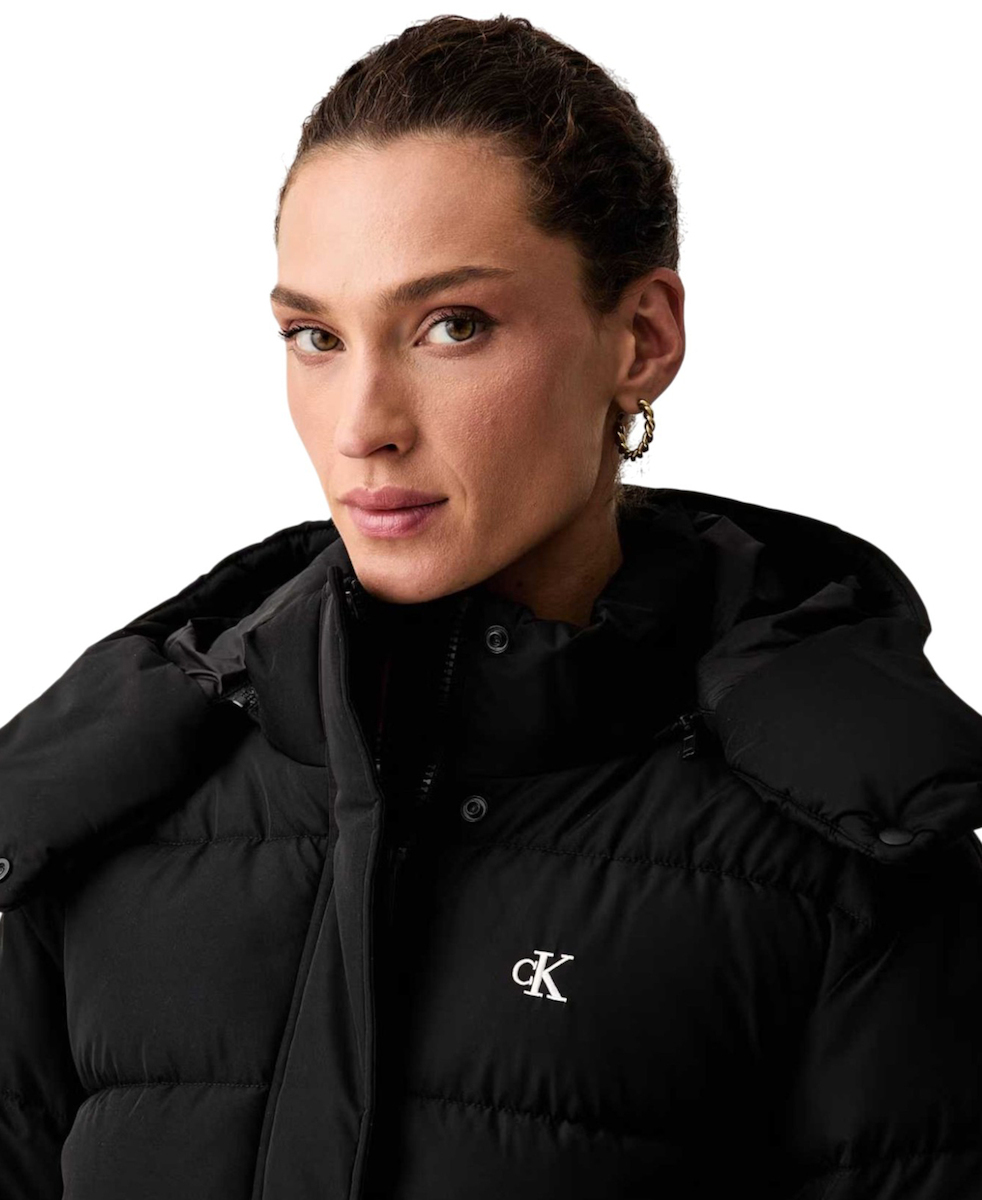 Women's Black MATTE MW SHORT PUFFER JACKET Calvin Klein LV047H504G-UB1
