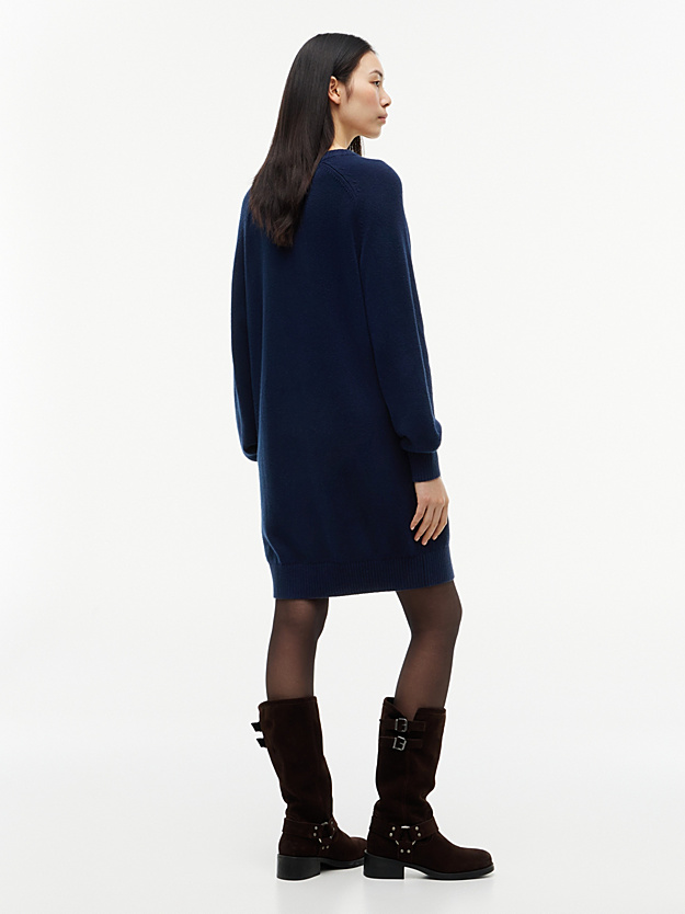 Women's Navy Blue TJW SWEATER FLAG DRESS EXT Tommy Jeans DW0DW23315-C1G