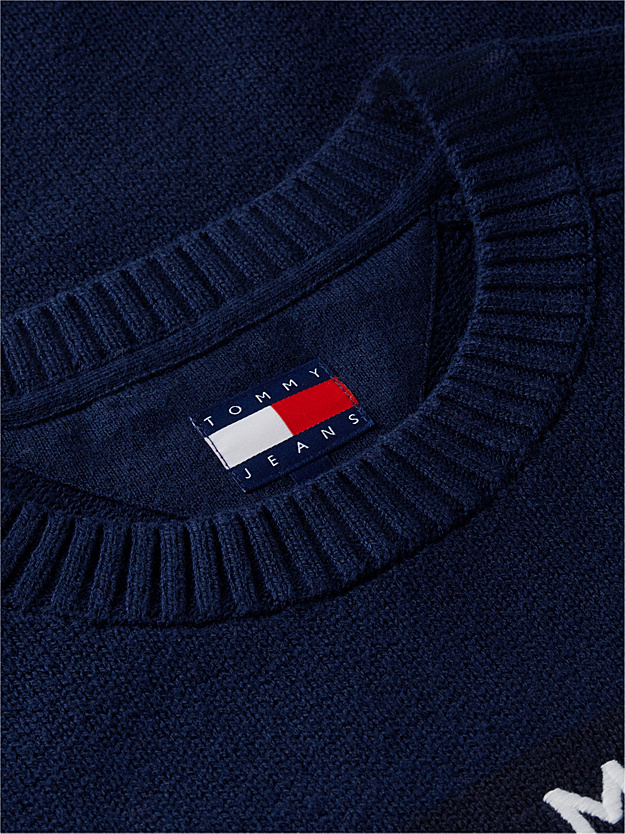 Women's Navy Blue TJW SWEATER FLAG DRESS EXT Tommy Jeans DW0DW23315-C1G