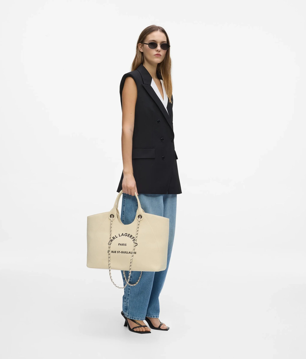Women's Beige K/RSG CHAIN SHOPPER BAG Karl Lagerfeld B3W50068-106 Natural