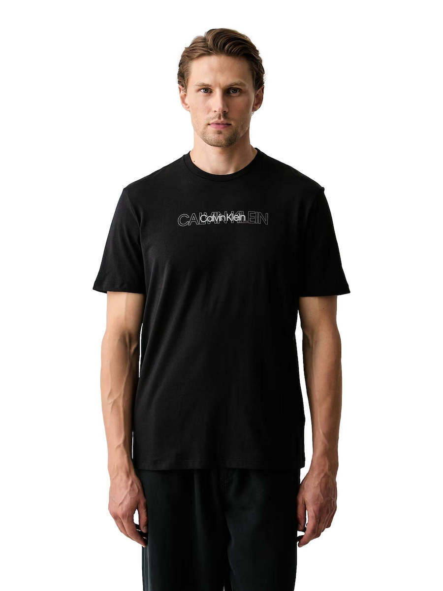 Ανδρικό T-shirt Μαύρο Calvin Klein LV04LH802G-UB1
