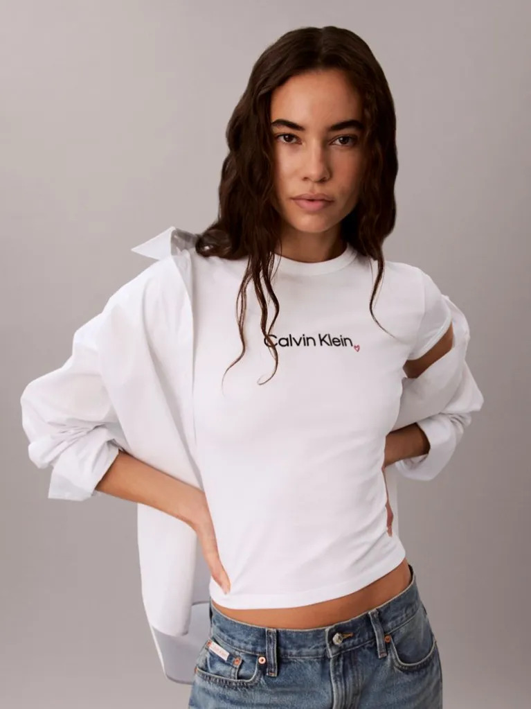 Γυναικείο T-shirt Λευκό Calvin Klein LV047H835G-YAF