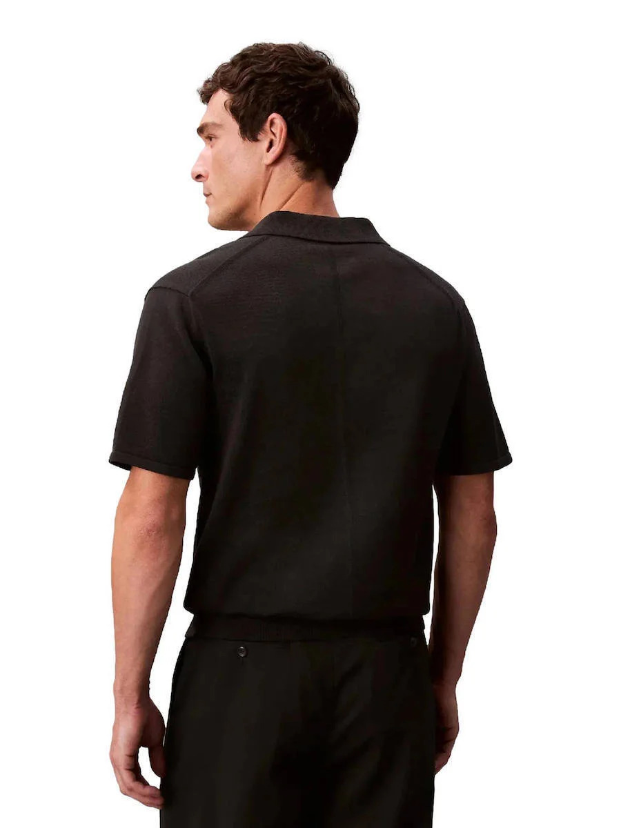 Men's Black Ss Supima Cotton Polo 14GG Calvin Klein LV04LC326G-UB1