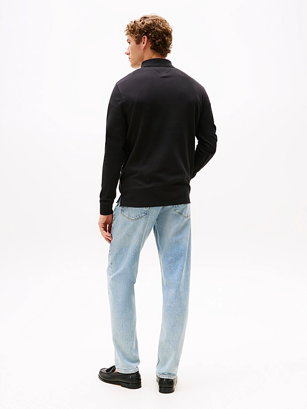 Men's Black 1985 REGULAR LS POLO Tommy Hilfiger MW0MW20183-BDS