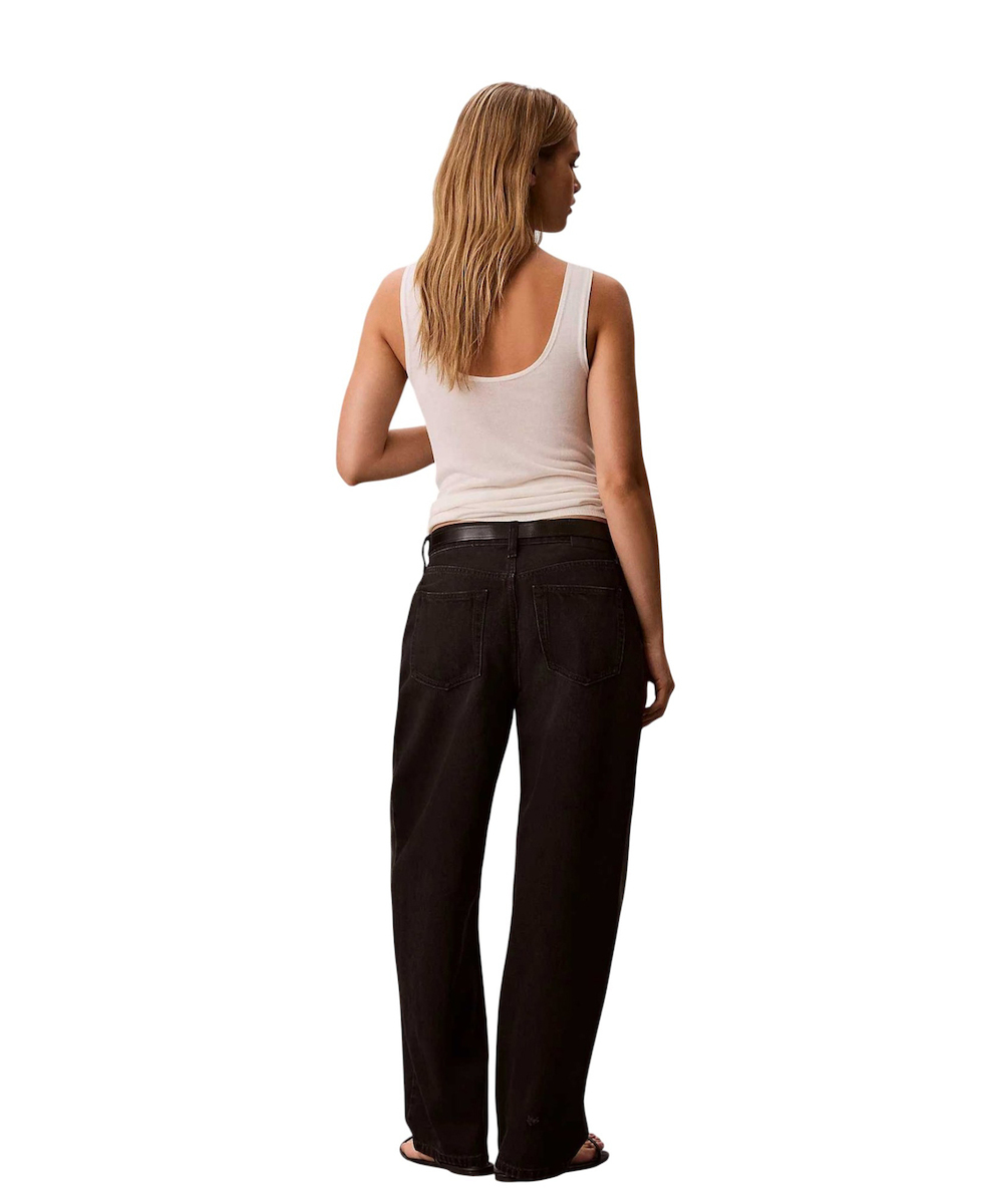 Γυναικείο Barrel Τζιν Μαύρο Calvin Klein LV047F686G-3N3