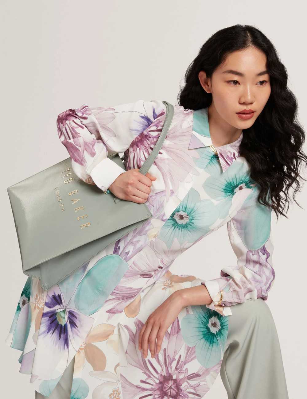 Γυναικεία Crinkon Large Icon Τσάντα Γκρι Ted Baker 284882-mid-grey