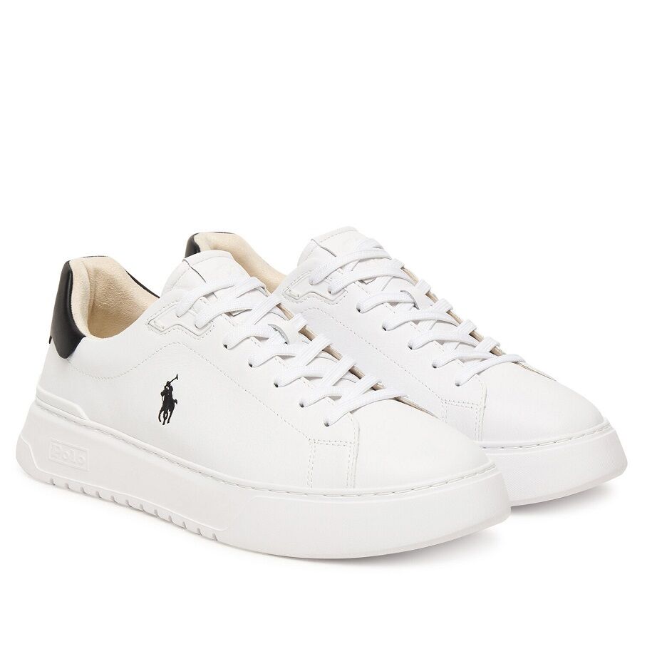 Men's White LEATHER-RLITE COURT-SK-LTL Ralph Lauren 809974097002-White