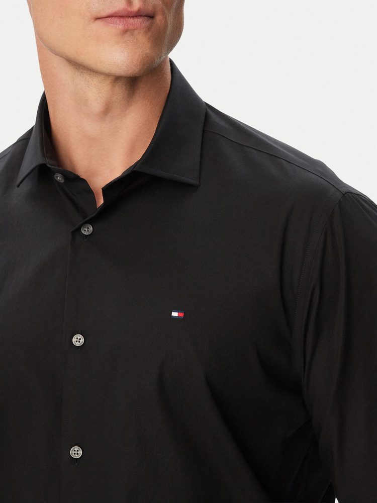 Ανδρικό Πουκάμισο Μαύρο Tommy Hilfiger MW0MW45307-BDS