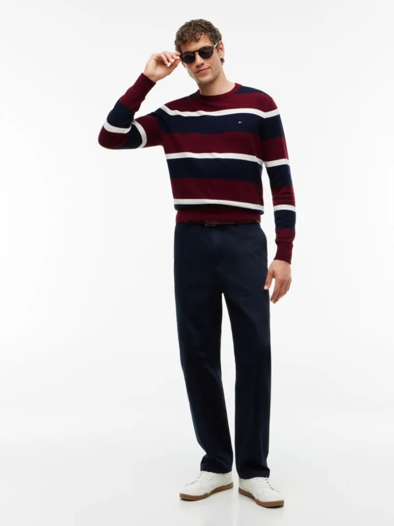 Ανδρικό Πουλόβερ Μπορντό Tommy Hilfiger MW0MW28046-0A7