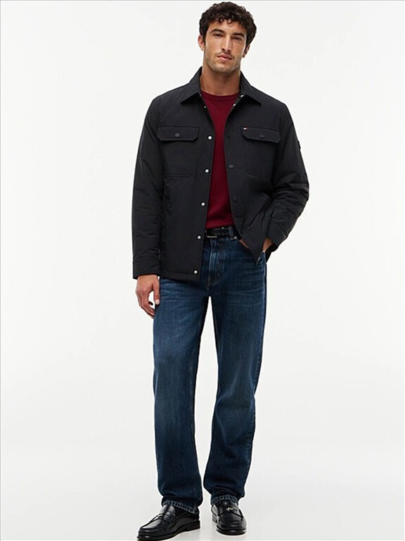Men's Black Packable LW Shirt Jacket Tommy Hilfiger MW0MW44767-BDS