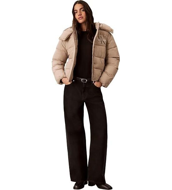 Γυναικείο Μπουφάν Μπεζ Calvin Klein LV047H506G-PBF