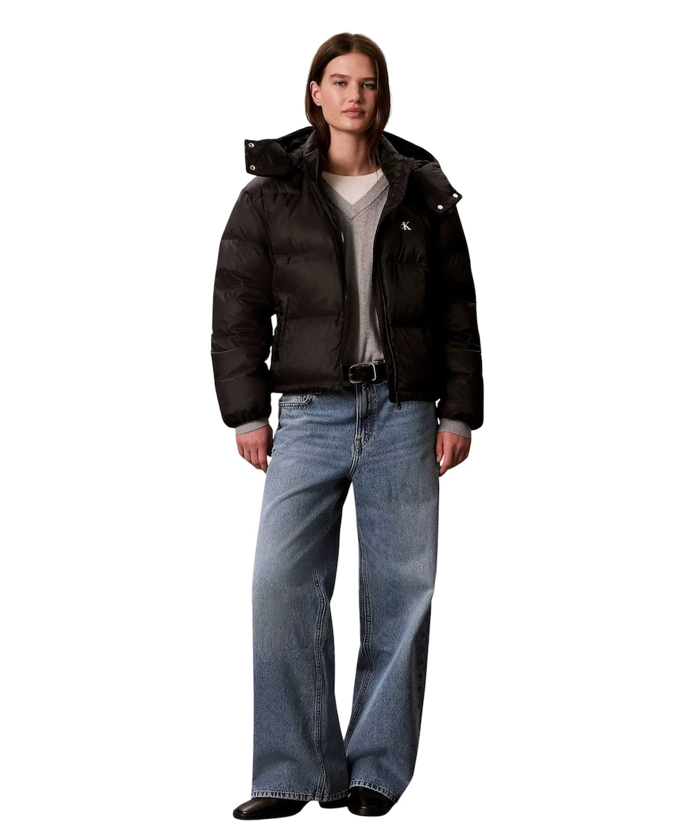 Women's Black ESSENTIAL MW SHORT DOWN PUFFER JACKET Calvin Klein LV047H500G-UB1
