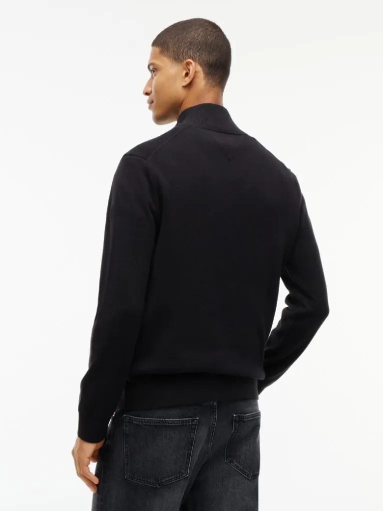 Men's Black TJM SLM ESS LIGHT SWTR EXT Tommy Jeans DM0DM21654-BDS