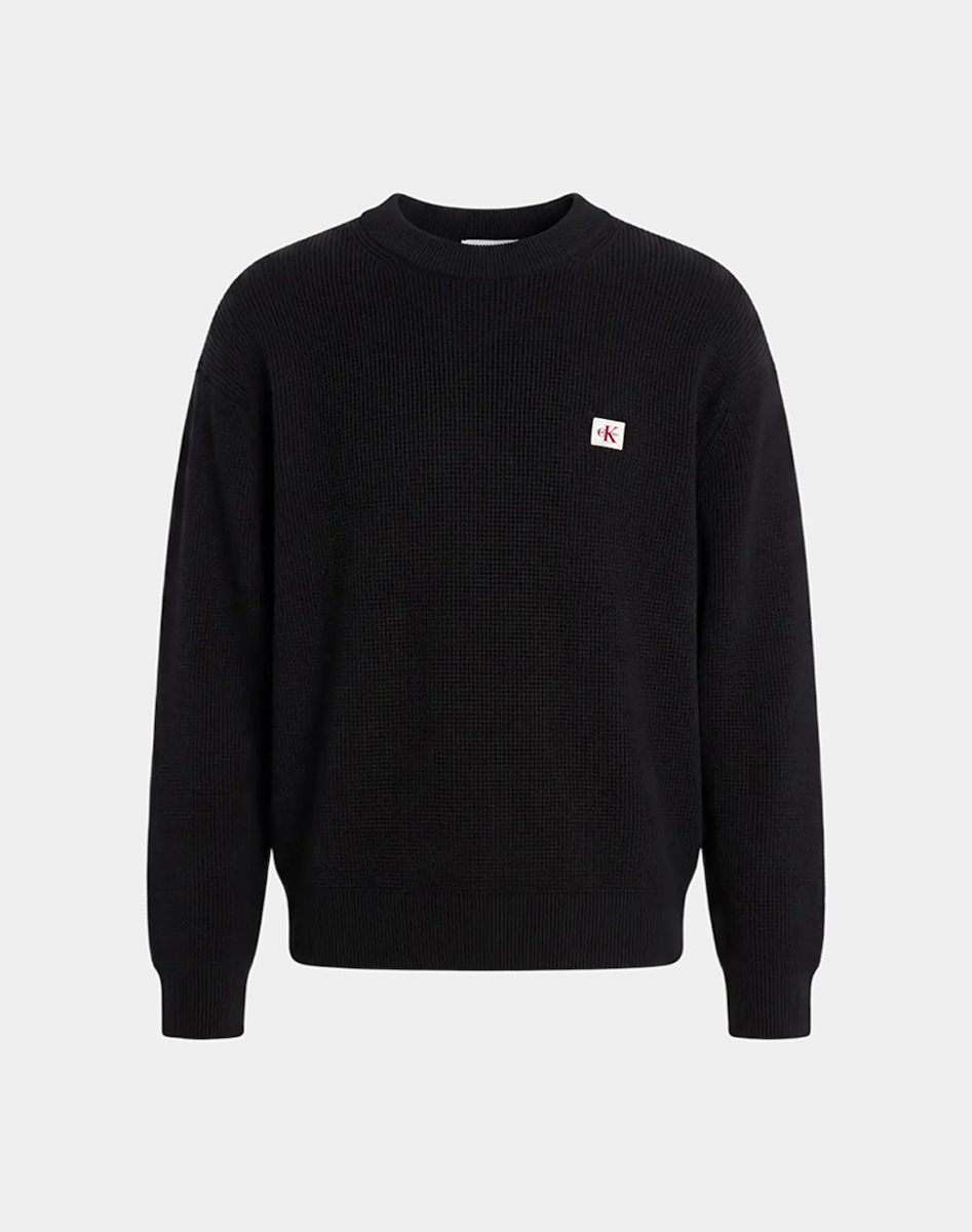 Men's Black Ls Clsc Cttn Wfl Crwnk Swtr 9gg Calvin Klein LV04RH326G-UB1