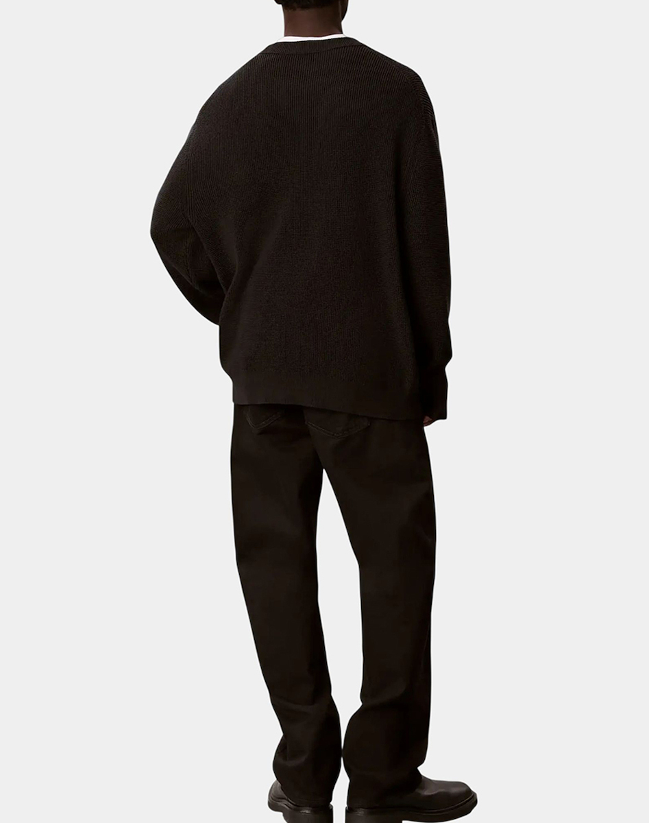 Men's Black Ls Clsc Cttn Wfl Crwnk Swtr 9gg Calvin Klein LV04RH326G-UB1