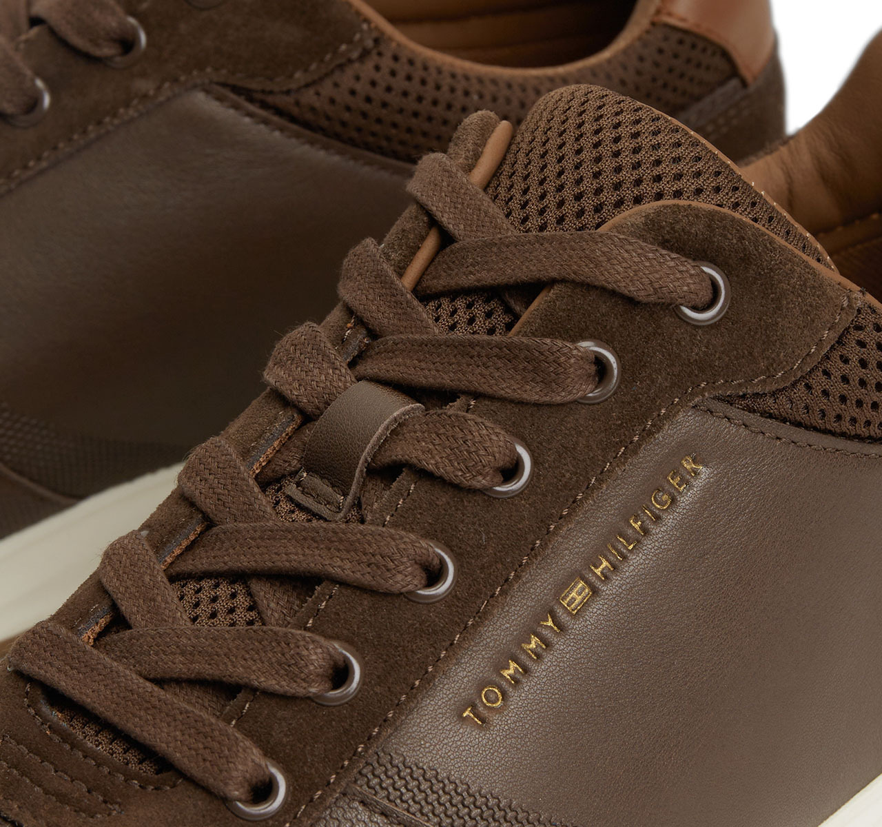 Men's Brown TH Dressy Sneaker Suede Mix Tommy Hilfiger FM0FM05910-GT6