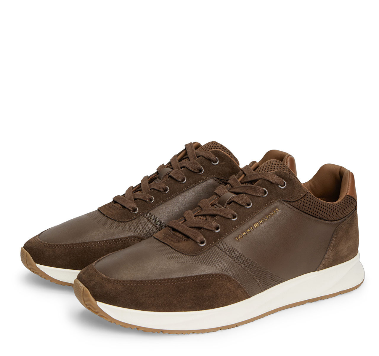Men's Brown TH Dressy Sneaker Suede Mix Tommy Hilfiger FM0FM05910-GT6