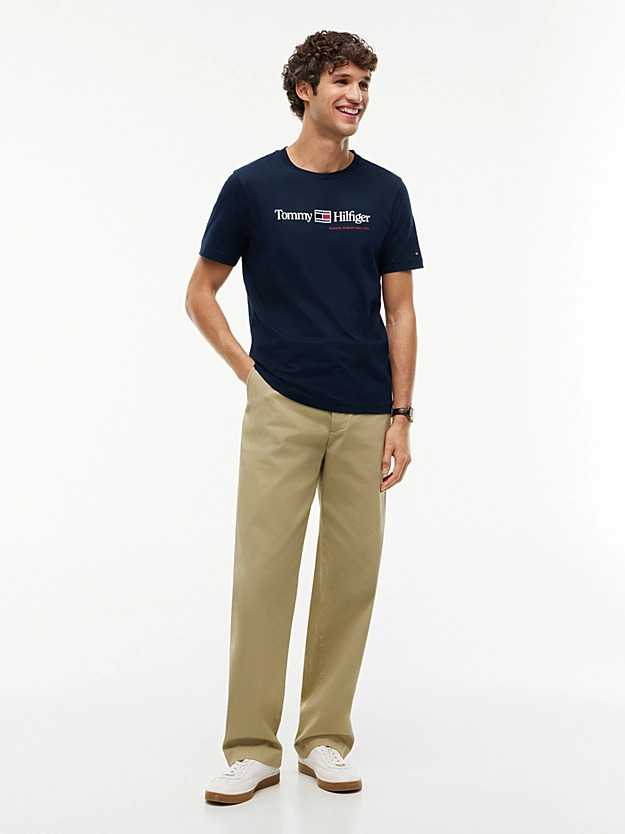 Men's Navy Blue BRAND LOVE RWB GRAPHIC TEE Tommy Hilfiger MW0MW44875-DW5