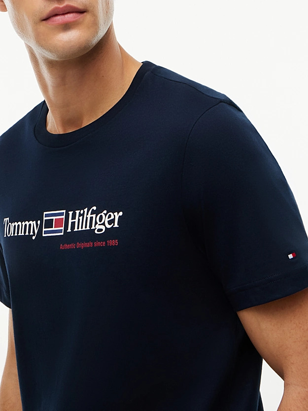 Men's Navy Blue BRAND LOVE RWB GRAPHIC TEE Tommy Hilfiger MW0MW44875-DW5