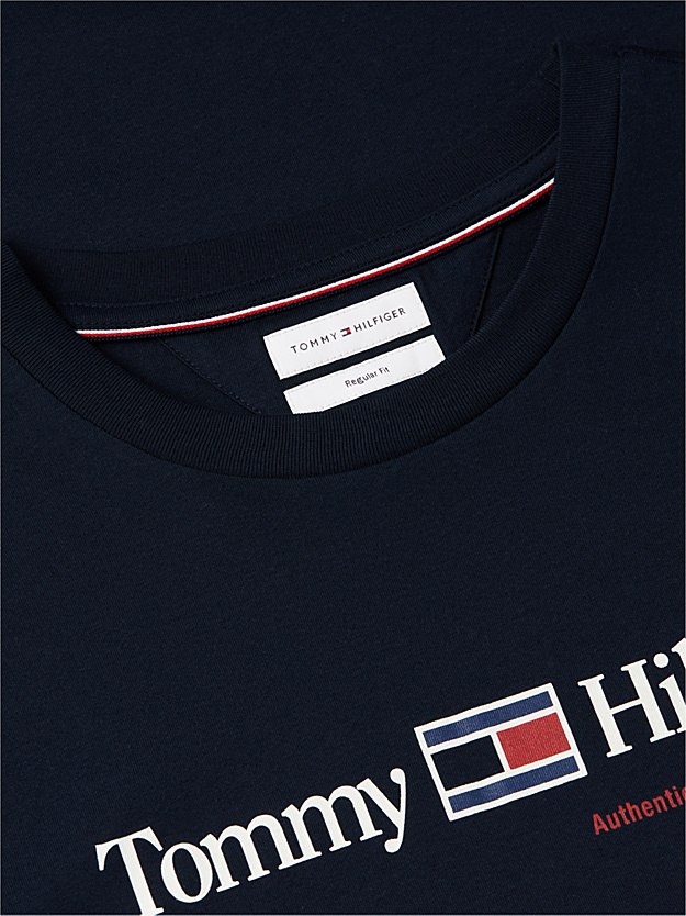 Men's Navy Blue BRAND LOVE RWB GRAPHIC TEE Tommy Hilfiger MW0MW44875-DW5