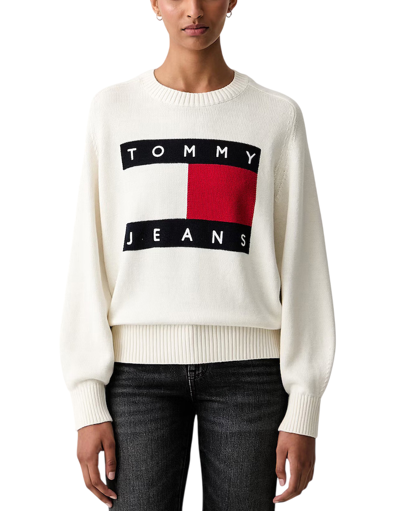 Γυναικείο Πουλόβερ Εκρού Tommy Jeans DW0DW23450-YBH