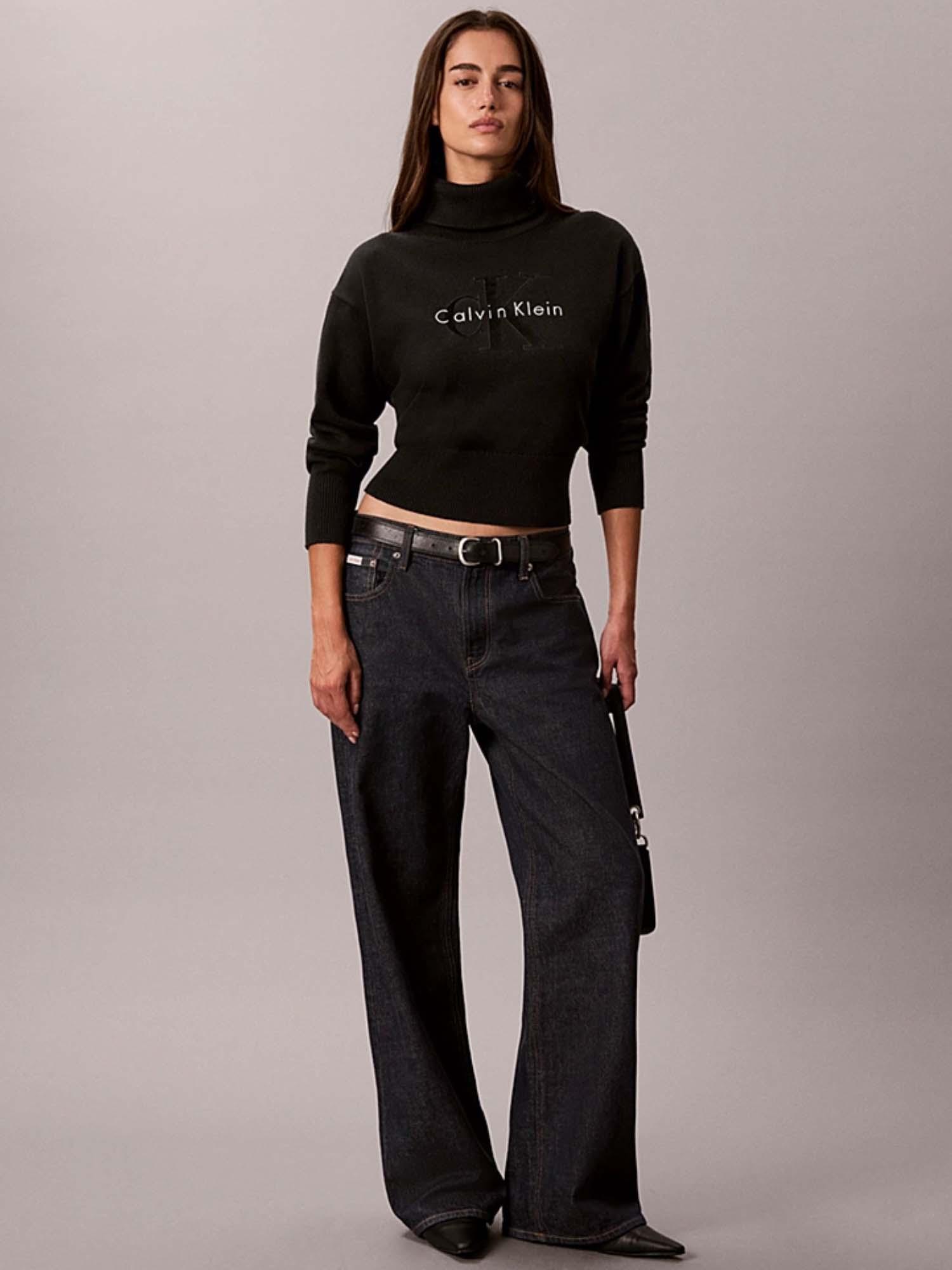 Γυναικείο Ζιβάγκο Πουλόβερ Μαύρο Calvin Klein LV047H329G-UB1