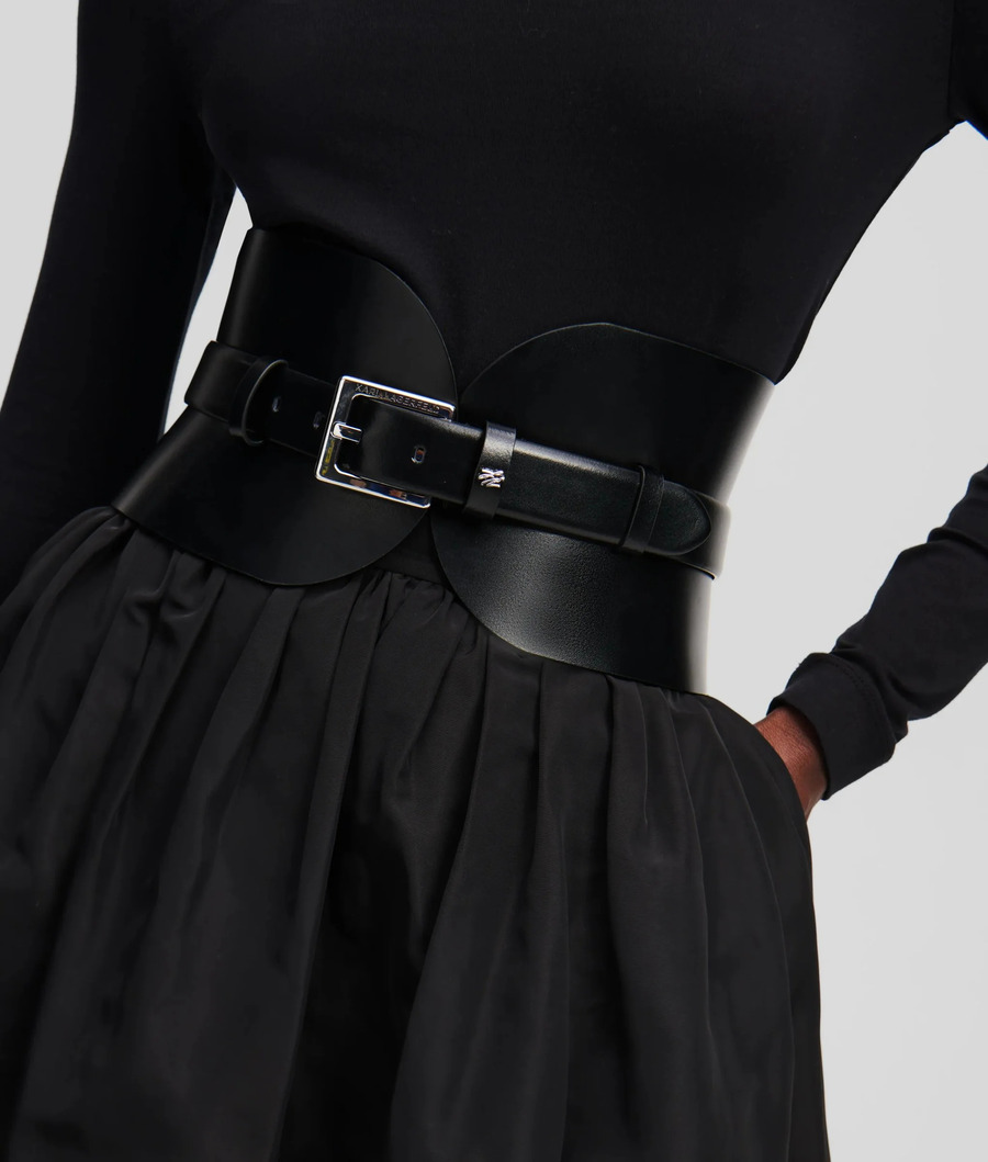Women's Black K/ESSENTIAL MULTIFUNCTION BELT Karl Lagerfeld A1W33063-999 Black