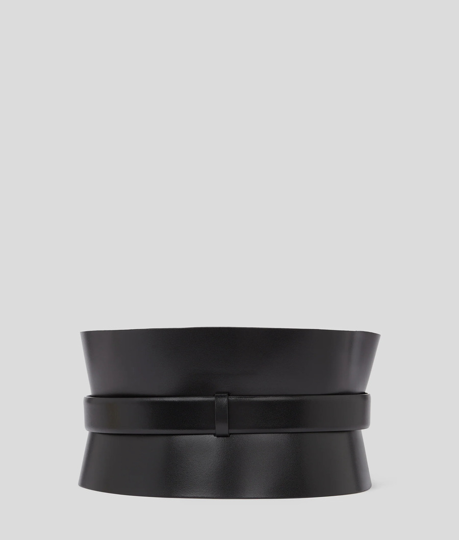 Women's Black K/ESSENTIAL MULTIFUNCTION BELT Karl Lagerfeld A1W33063-999 Black