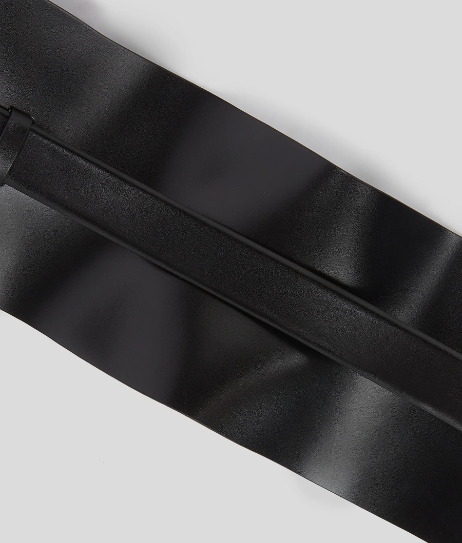 Women's Black K/ESSENTIAL MULTIFUNCTION BELT Karl Lagerfeld A1W33063-999 Black