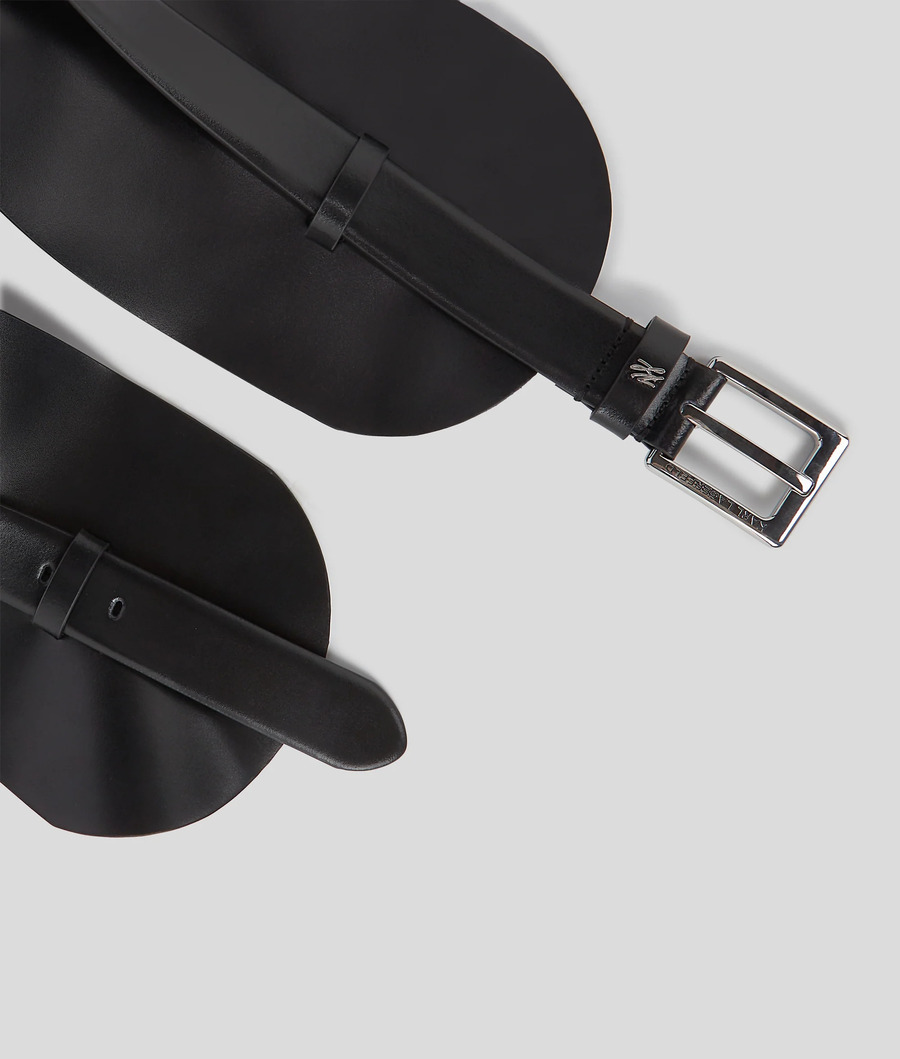 Women's Black K/ESSENTIAL MULTIFUNCTION BELT Karl Lagerfeld A1W33063-999 Black