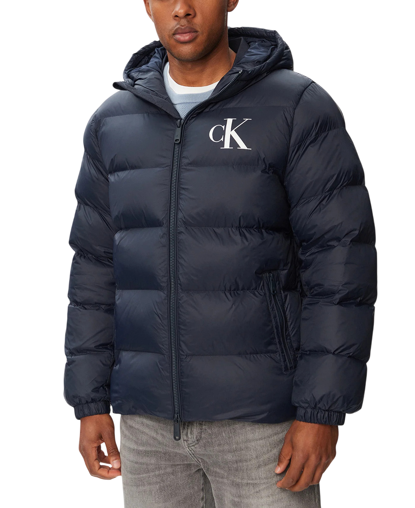 Ανδρικό Μπουφάν Navy Μπλε Calvin Klein LV04RG513G-CEF