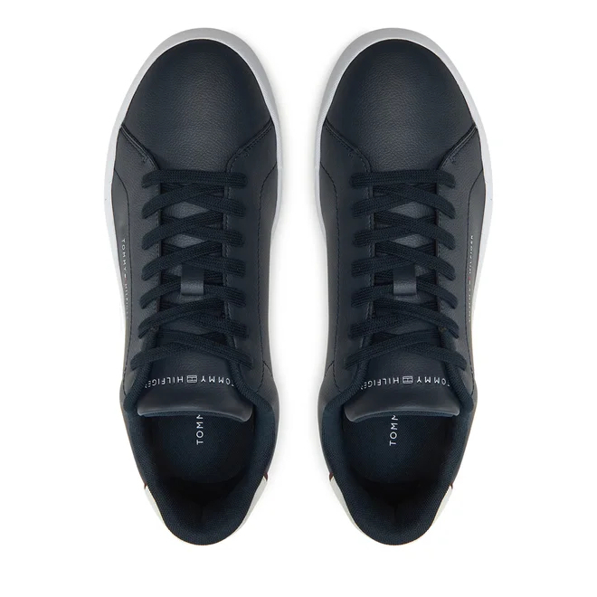 Men's Navy Blue TH Court Leather Essential Sneaker Tommy Hilfiger FM0FM05367-DW5