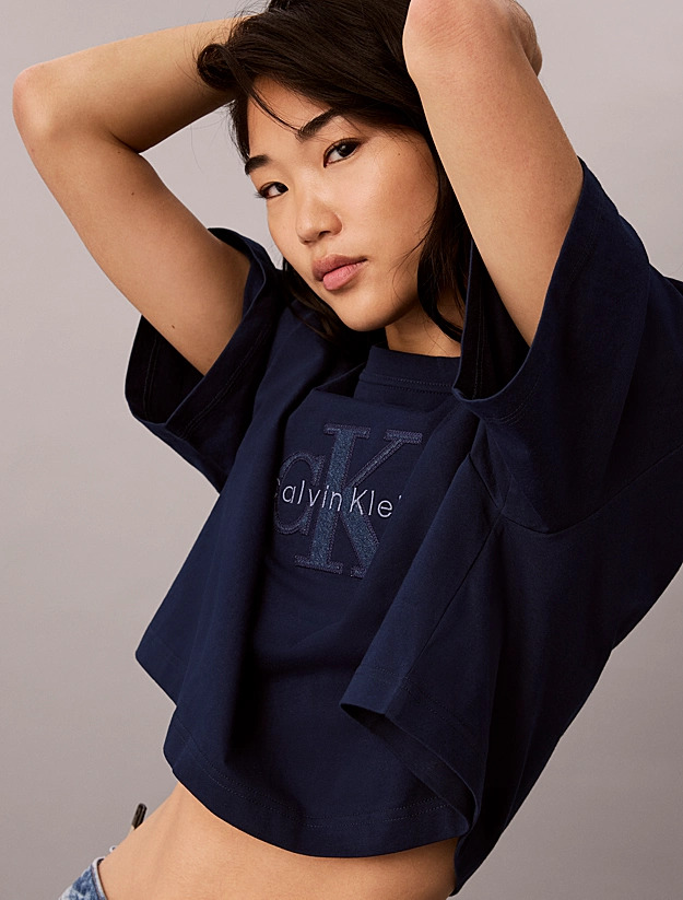 Γυναικείο T-shirt Navy Μπλε Calvin Klein LV047H820G-VU5