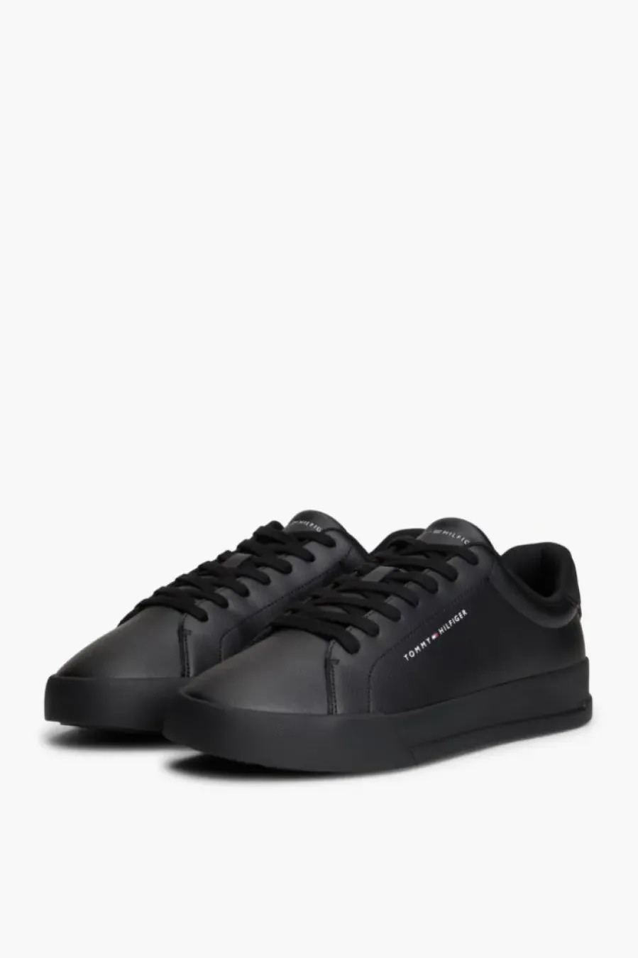 Men's Black TH Court Leather Sneaker Tommy Hilfiger FM0FM05367-0GJ
