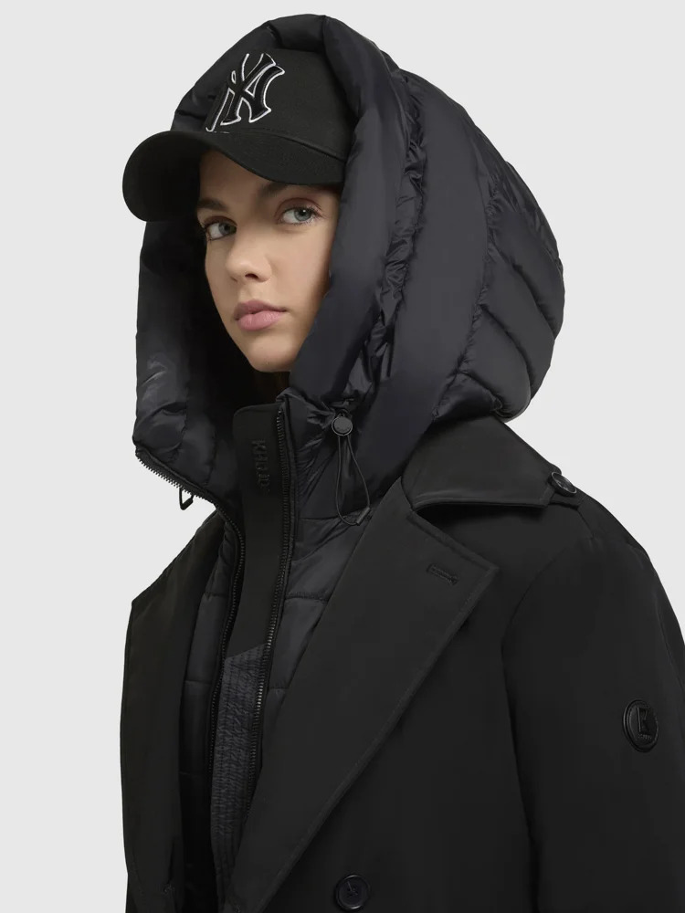 Γυναικεία Elena 3 Καπαρντίνα Μαύρη Khujo KJ1118CO263-200 BLACK