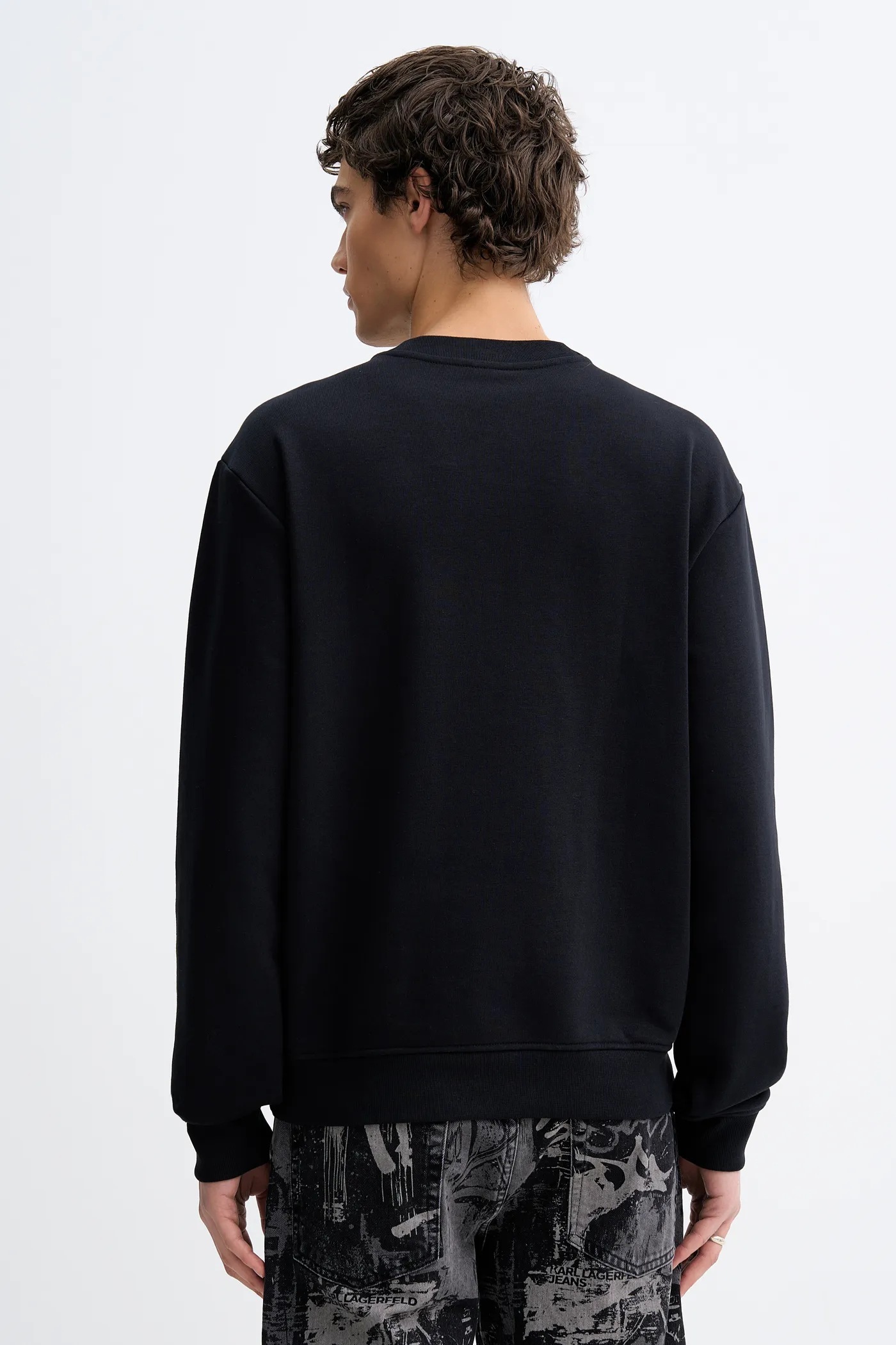 Men's Black KLJ REG MONOGRAM SWEAT Karl Lagerfeld Jeans B1M20050-999 Black