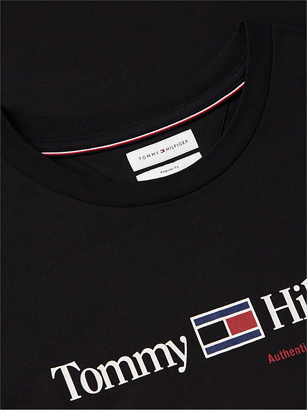 Men's Black BRAND LOVE RWB GRAPHIC TEE Tommy Hilfiger MW0MW44875-BDS