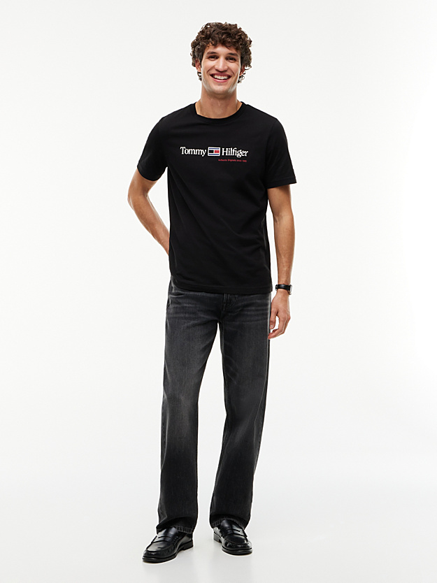 Men's Black BRAND LOVE RWB GRAPHIC TEE Tommy Hilfiger MW0MW44875-BDS
