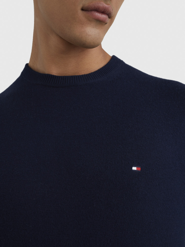 Men's Navy Blue PIMA ORG CTN CASHMERE CREW NECK JUMPER Tommy Hilfiger MW0MW28046-DW5