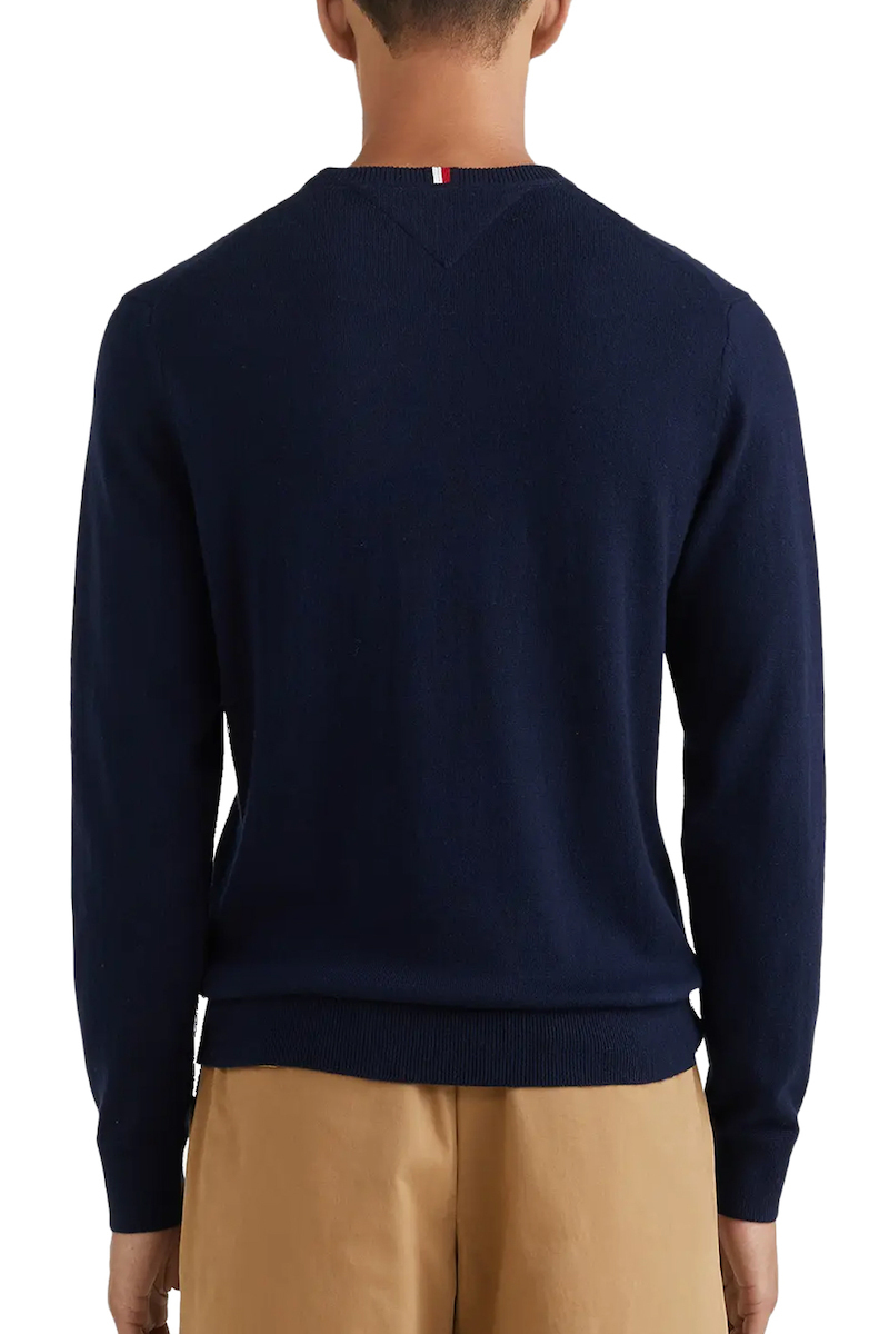 Men's Navy Blue PIMA ORG CTN CASHMERE CREW NECK JUMPER Tommy Hilfiger MW0MW28046-DW5