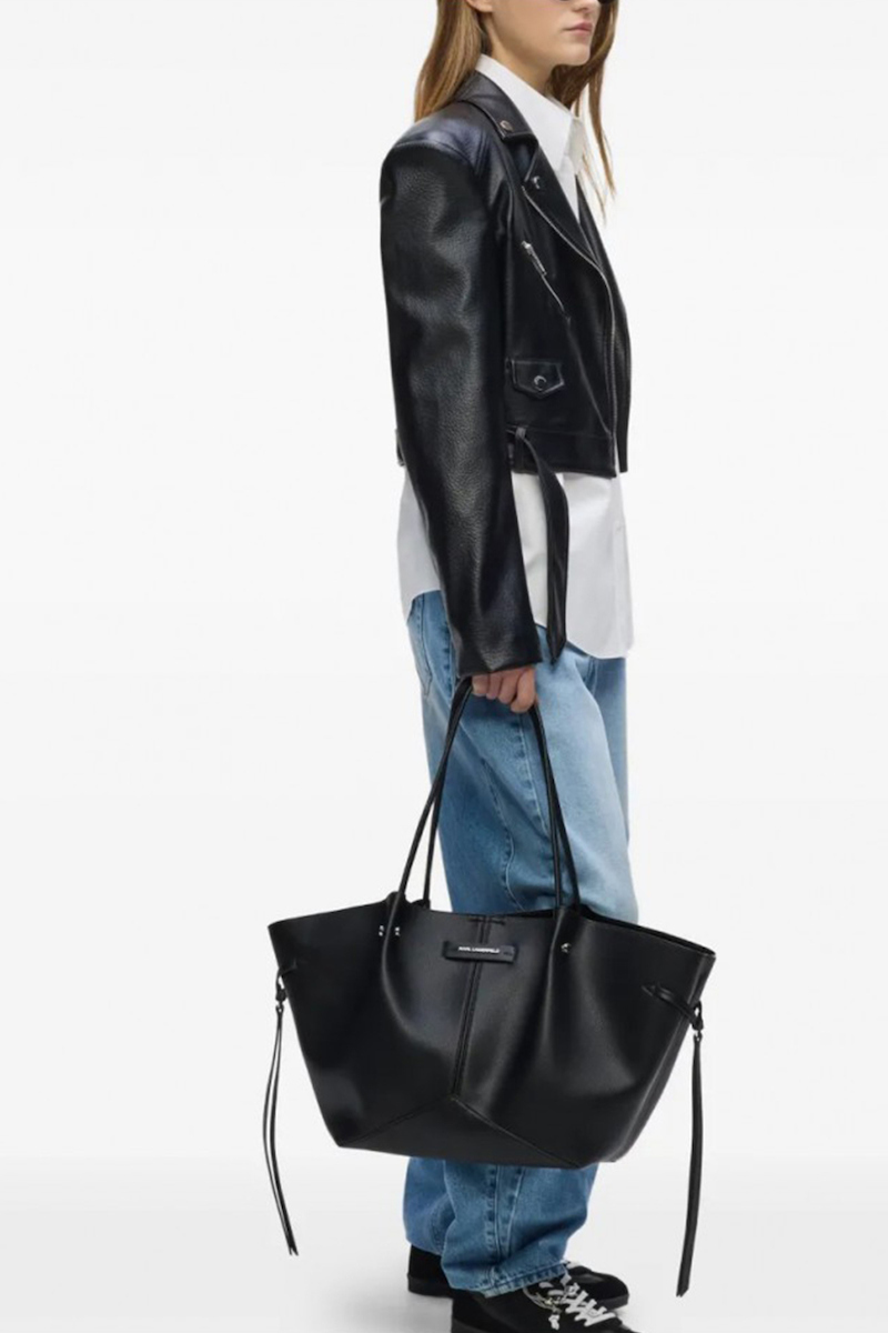 Γυναικεία K/PIERCED MD TOTE Τσάντα Μαύρη Karl Lagerfeld B3W30347-1AV Black