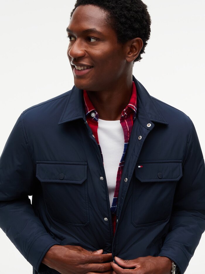 Men's Navy Blue Packable LW Shirt Jacket Tommy Hilfiger MW0MW44767-DW5