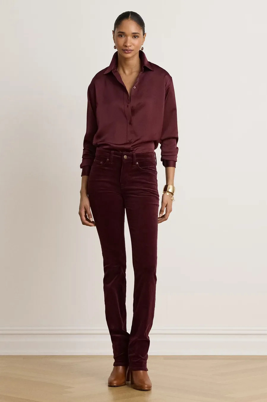 Γυναικείο Πουκάμισο Μπορντό Ralph Lauren 200B27610008-RED