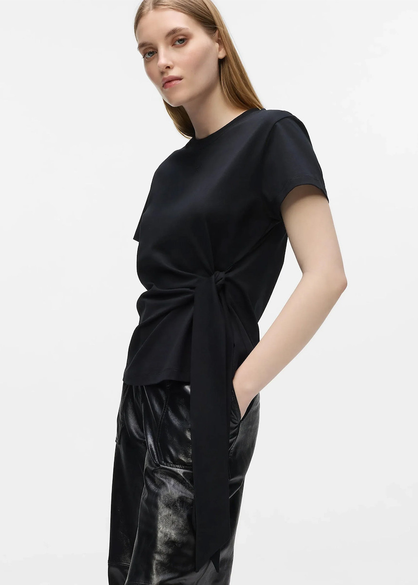 Women's Black KNOT DETAIL TSHIRT Karl Lagerfeld B4W17038-999 Black