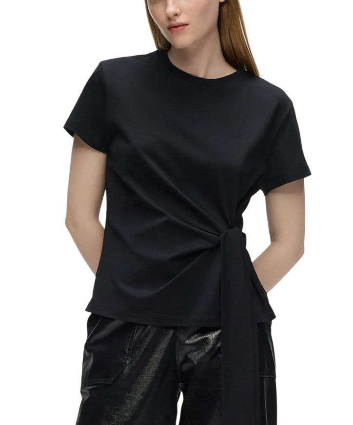 Women's Black KNOT DETAIL TSHIRT Karl Lagerfeld B4W17038-999 Black